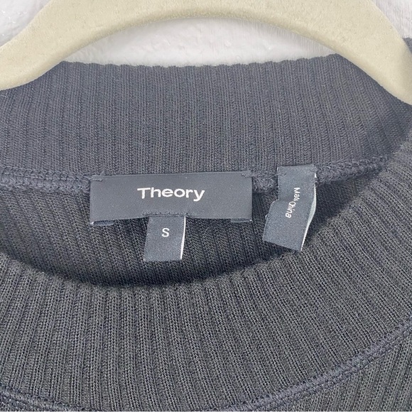 Theory Rib Florence Wool Sweater Black Maxi Dress - Picture 12 of 14